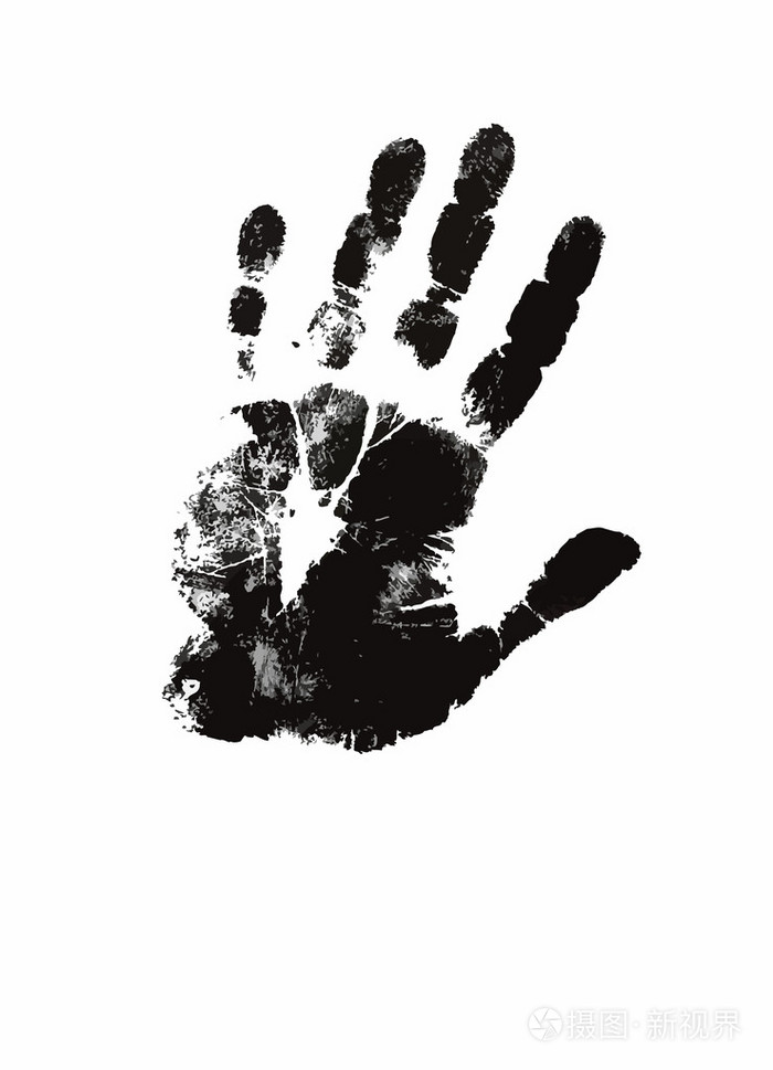 人类的手版画插图