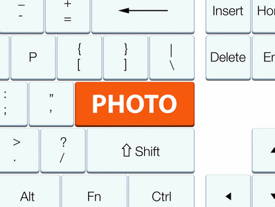 照片橙色键盘按钮
