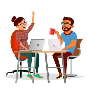 独立平面卡通人物插画照片