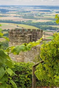 Waldenburg，德国的城堡的全景视图