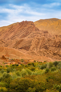 有趣的地质结构，在阿特拉斯山脉，Morocc