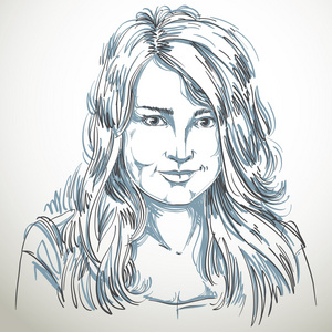 德的艺术手绘矢量图像,黑白肖像照片