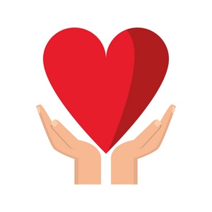 手上捧着心脏保健父亲和孩子双手捧着红心大理石背景上的保健爱给希望