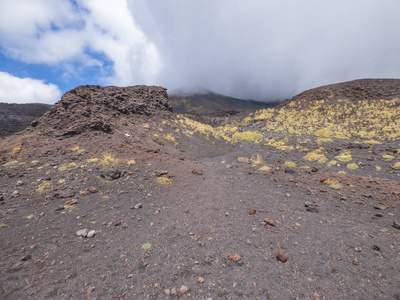 在西西里岛的埃特纳火山