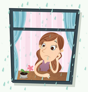 下雨天干活图片