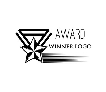 获奖标志.奖励徽章.矢量插图照片