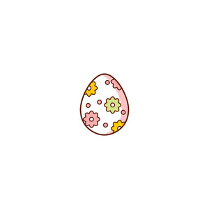矢量平复活节装饰鸡蛋