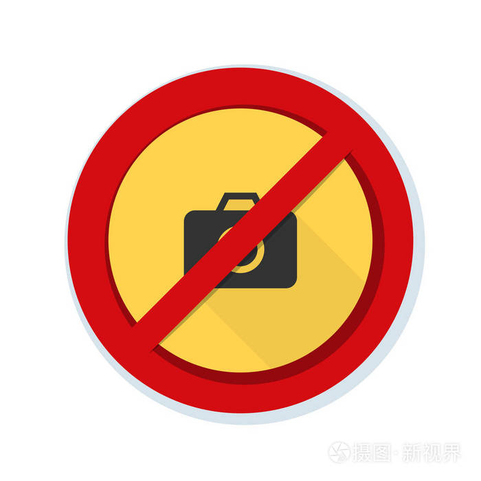 允许标志没有摄影