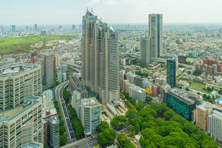 日本东京新宿城市景观