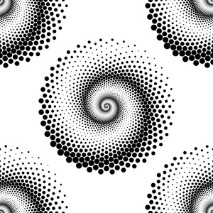 设计无缝螺旋点模式现代几何抽象三维无缝图案.
