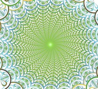 分形是一种自然现象或展品显示在每个尺度的重复图案一数学组照片