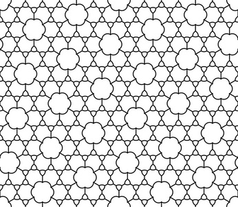 矢量现代无缝几何图案花