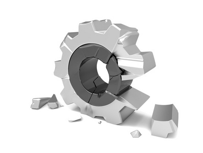 折断的香烟齿轮轴折断的机理照片