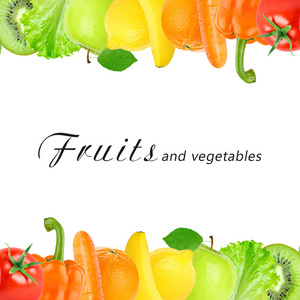 鲜艳的颜色的水果和蔬菜
