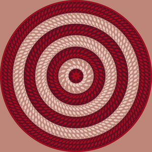 矢量抽象倾斜形状圆形图案的曼荼罗