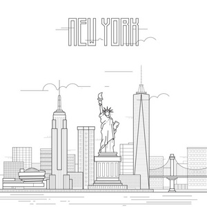 纽约建筑图片-纽约建筑素材-纽约建筑插画-摄图新视界