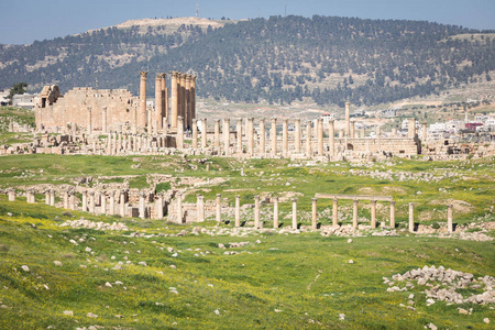 古杰拉什。格拉古希腊罗马城市在约旦的废墟