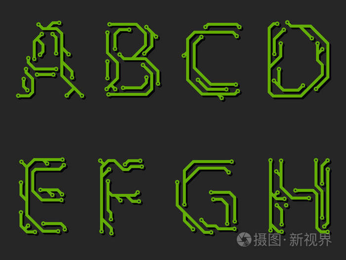 在电路板上的字母