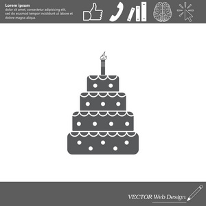 生日蛋糕 web 图标