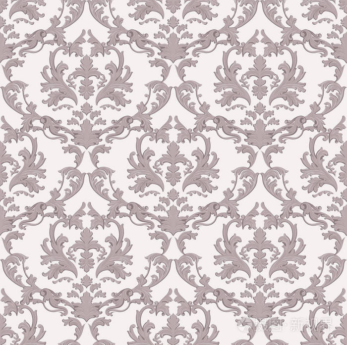 复古巴洛克锦缎花纹老鼠帝国风格.矢量的装饰背景.豪华的经典装饰.