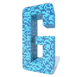 浅色和深蓝色马赛克大字母 g 在白色背景下隔离照片