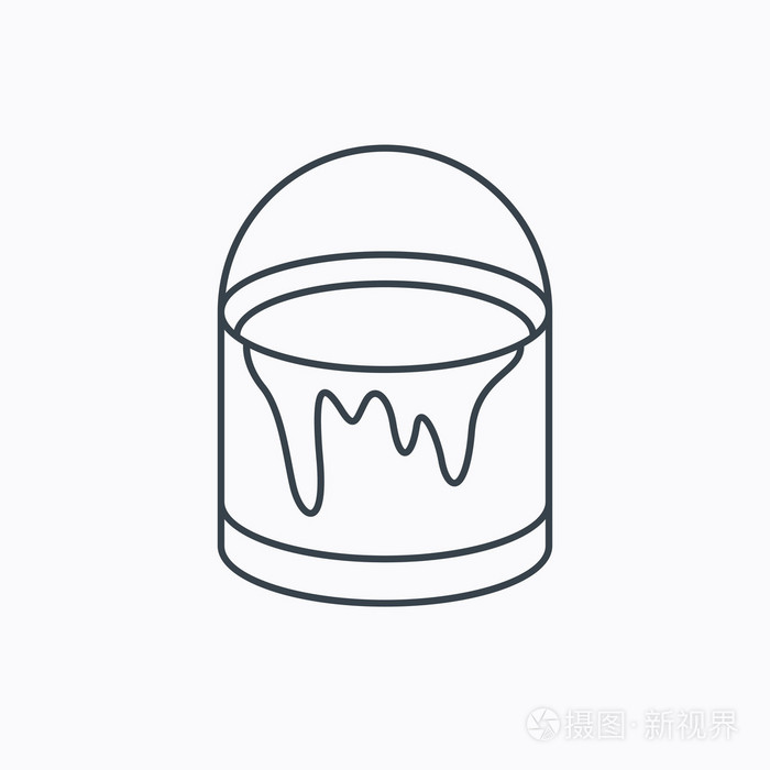 桶的油漆图标画框标志