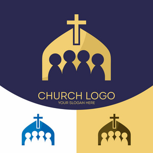 教会的标志。基督教的象征。教会主耶稣基督