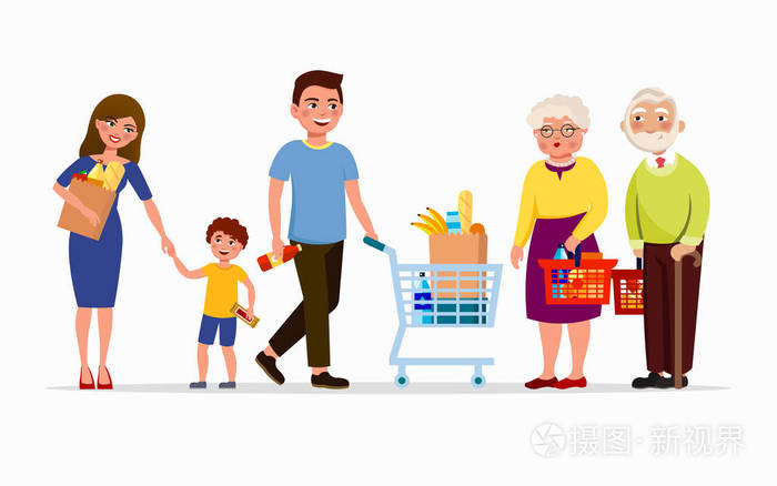 商场里的男人和女人.