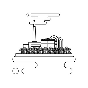 生物燃料炼油厂加工自然资源的矢量概念喜欢生物柴油