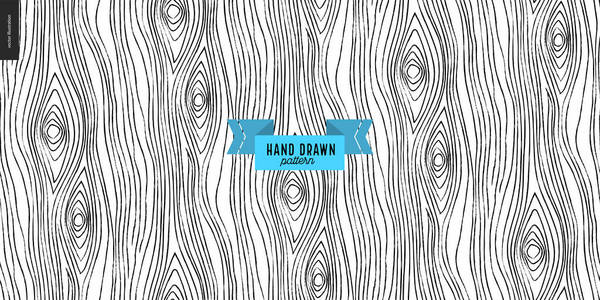 年轮木纹无缝黑白手画木纹图案照片