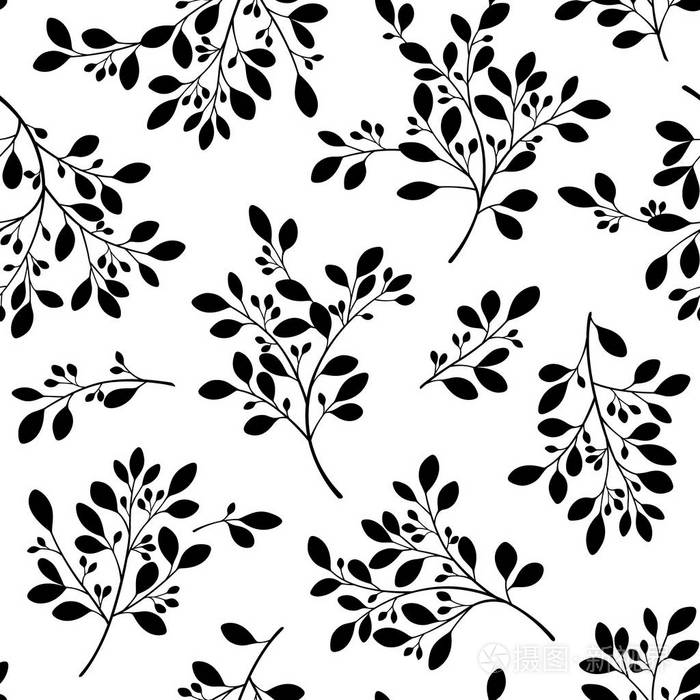 抽象植物图案.我抽象地设计了一个植物, 我在向量中工作.