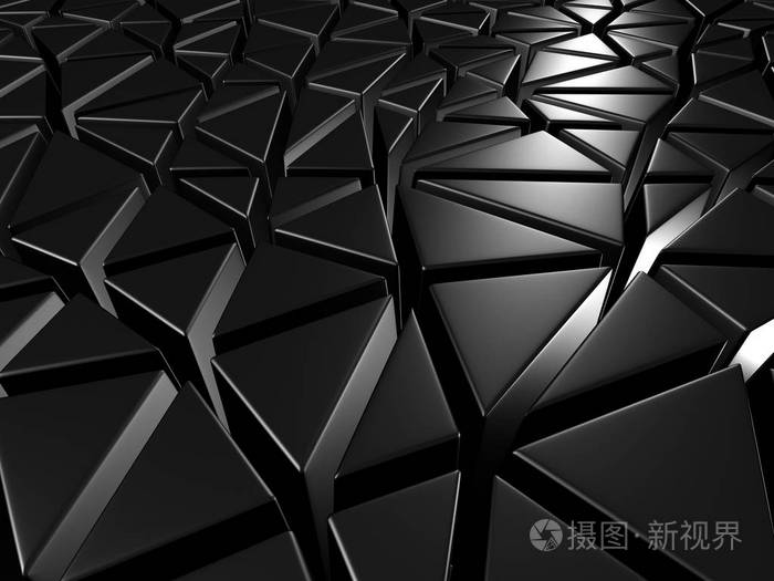 黑色的工业金属三角形模式