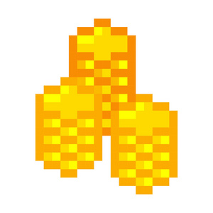 像素艺术金币复古视频游戏照片