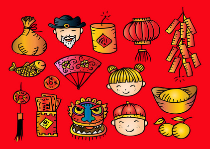 中国农历新年的图标