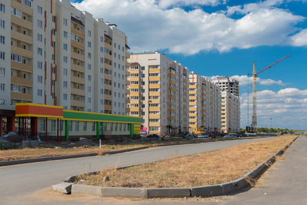 乌扬诺夫斯克，俄罗斯。新建住宅小区