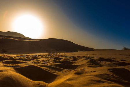 梅尔祖加在摩洛哥撒哈拉沙漠