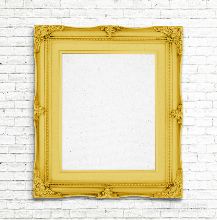 空白的镀金复古款相框照片-正版商用图片0foe77-摄图新视界