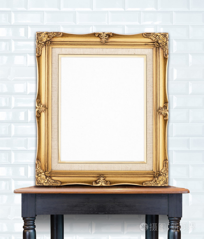 空白复古金色相框