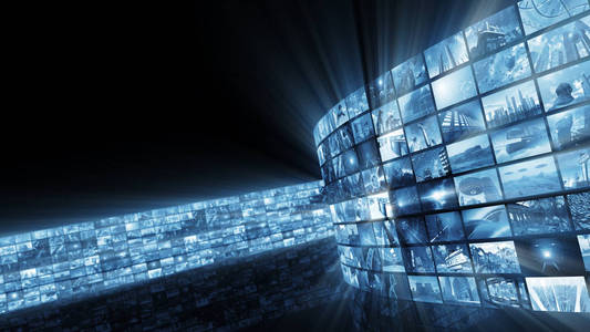 视频墙全景照片