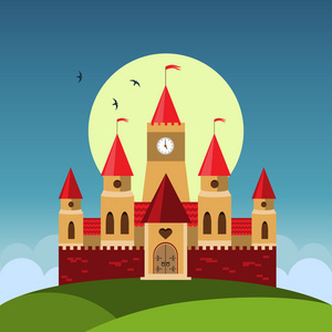 卡通城堡的插图