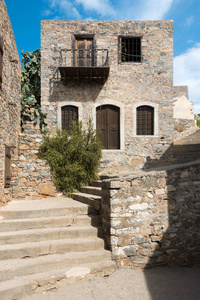 前麻风病人殖民地的废墟, Spinalonga 岛, 克里特岛, 希腊