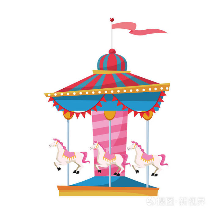 孤立的旋转木马设计