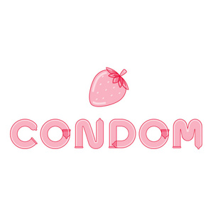 安全套文本由草莓味的避孕套图