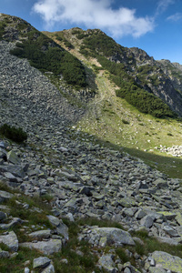 Sinanitsa 的通行证，皮林山的全景视图