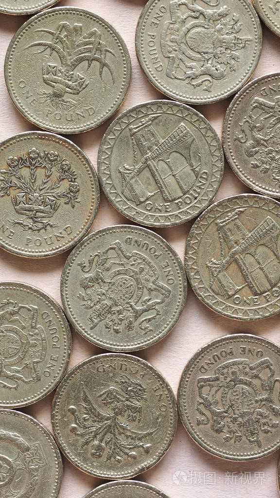 gbp英镑硬币垂直