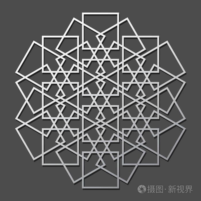 抽象的几何装饰.激光切割模板.矢量