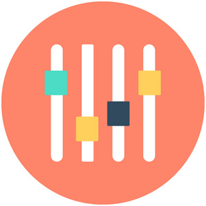 均衡器平面矢量图标照片