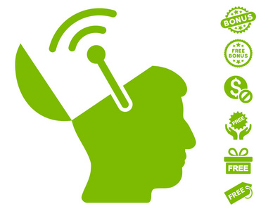 开放性颅脑无线电接口图标免费奖金