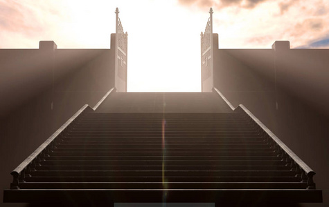 通往天堂之门的阶梯照片
