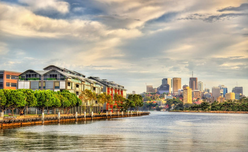 悉尼，澳大利亚 Pyrmont 海湾风景